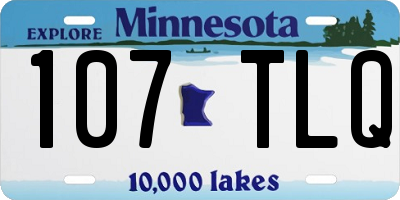 MN license plate 107TLQ