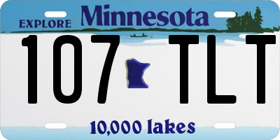 MN license plate 107TLT