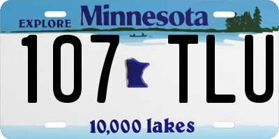 MN license plate 107TLU