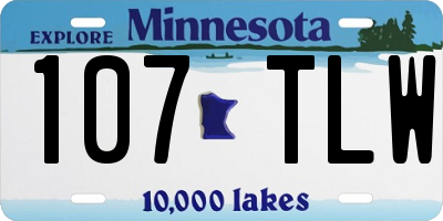 MN license plate 107TLW