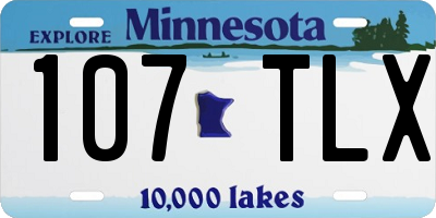 MN license plate 107TLX