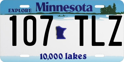 MN license plate 107TLZ