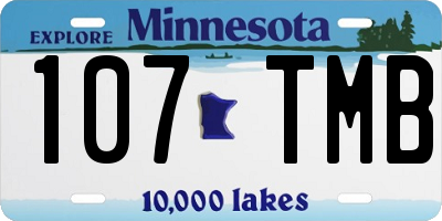 MN license plate 107TMB