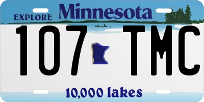 MN license plate 107TMC
