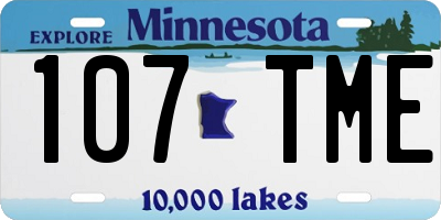 MN license plate 107TME