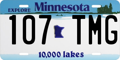 MN license plate 107TMG