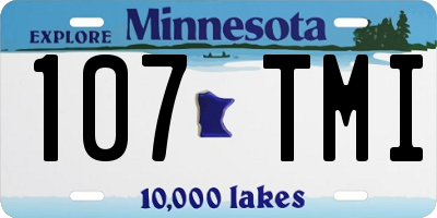 MN license plate 107TMI