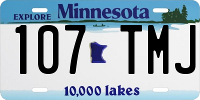MN license plate 107TMJ