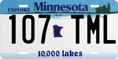 MN license plate 107TML