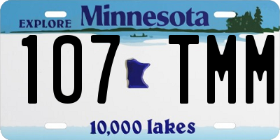 MN license plate 107TMM