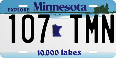 MN license plate 107TMN