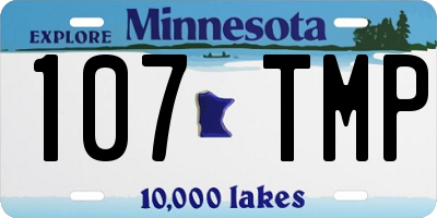 MN license plate 107TMP