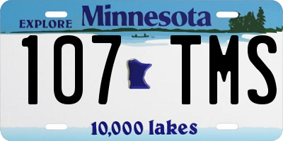 MN license plate 107TMS