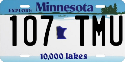 MN license plate 107TMU