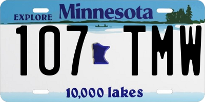 MN license plate 107TMW