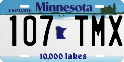 MN license plate 107TMX