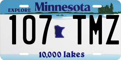 MN license plate 107TMZ