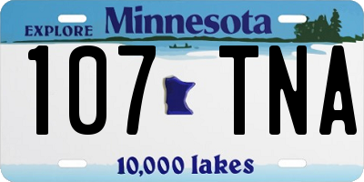 MN license plate 107TNA