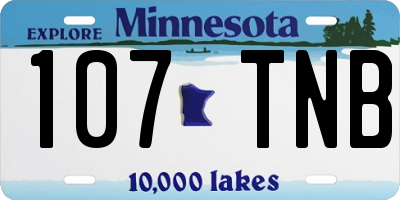 MN license plate 107TNB