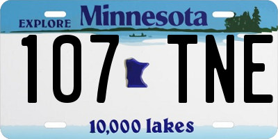 MN license plate 107TNE