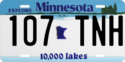 MN license plate 107TNH