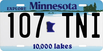 MN license plate 107TNI