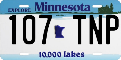 MN license plate 107TNP