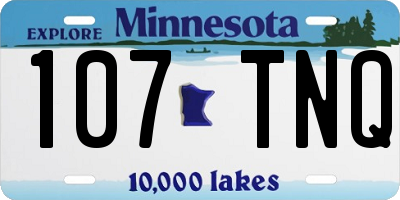 MN license plate 107TNQ