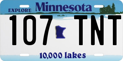 MN license plate 107TNT