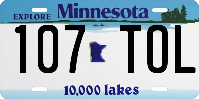 MN license plate 107TOL