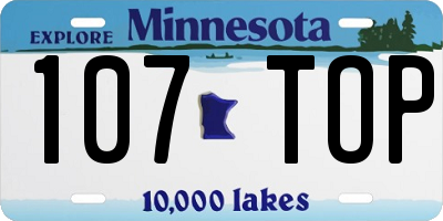 MN license plate 107TOP