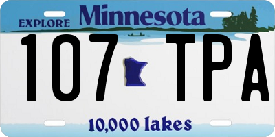 MN license plate 107TPA