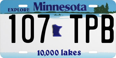 MN license plate 107TPB