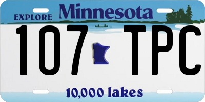 MN license plate 107TPC