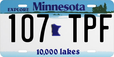 MN license plate 107TPF