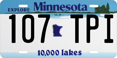MN license plate 107TPI