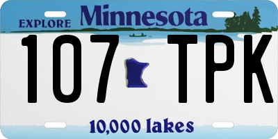 MN license plate 107TPK