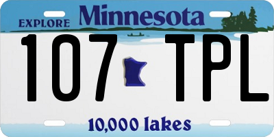 MN license plate 107TPL