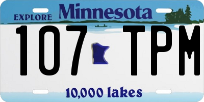 MN license plate 107TPM