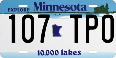 MN license plate 107TPO