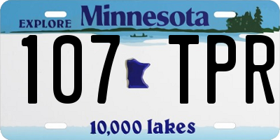 MN license plate 107TPR