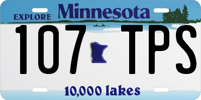 MN license plate 107TPS