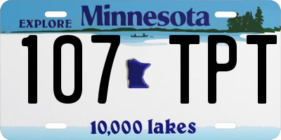 MN license plate 107TPT