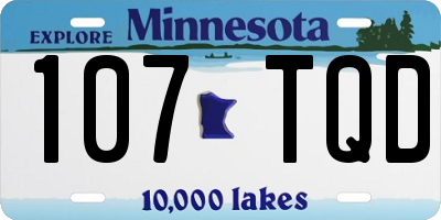 MN license plate 107TQD