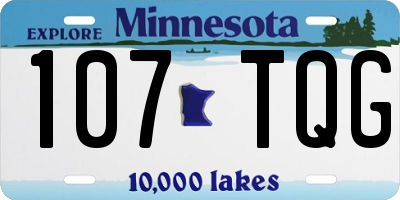 MN license plate 107TQG