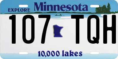 MN license plate 107TQH