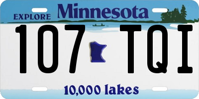 MN license plate 107TQI