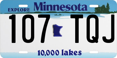 MN license plate 107TQJ