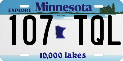 MN license plate 107TQL