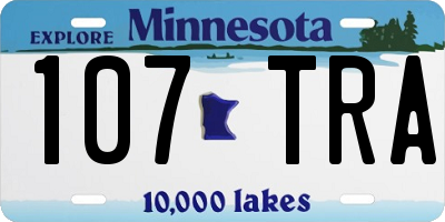 MN license plate 107TRA